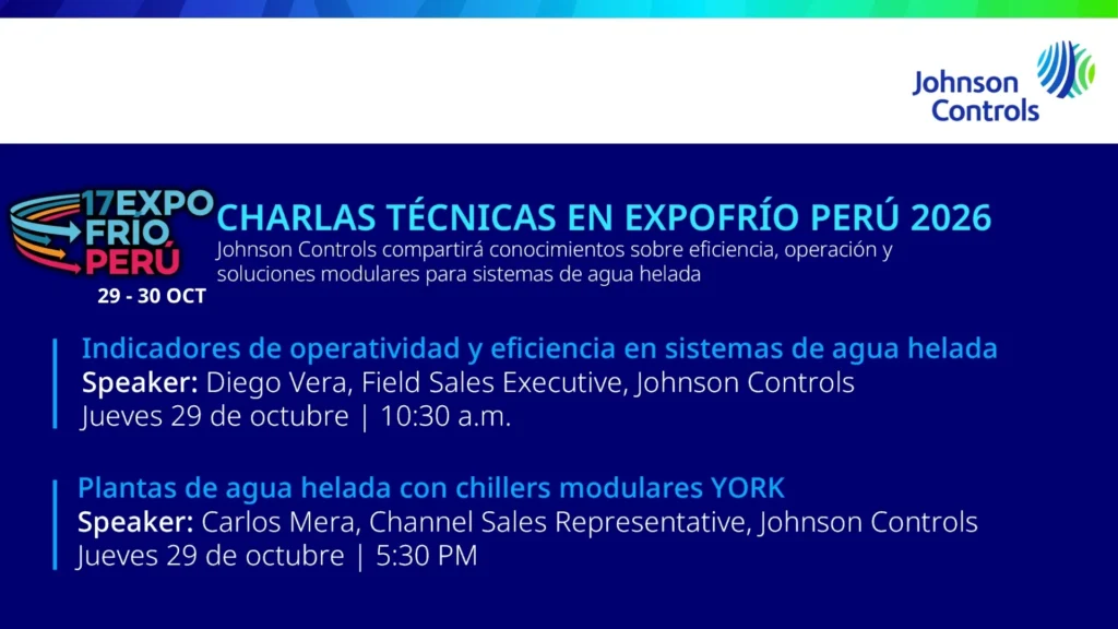 Johnson Controls presentará dos charlas técnicas en Expofrío Perú 2026